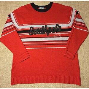 Vtg Southpole Sweater Mens XXL Red Chunky‎ Knit Logo Grunge Y2K Spell Out 00s